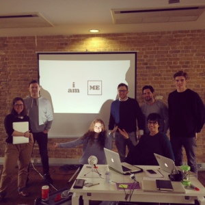 The team with clients, Tom and Amar, on day 1 of final project weeks.